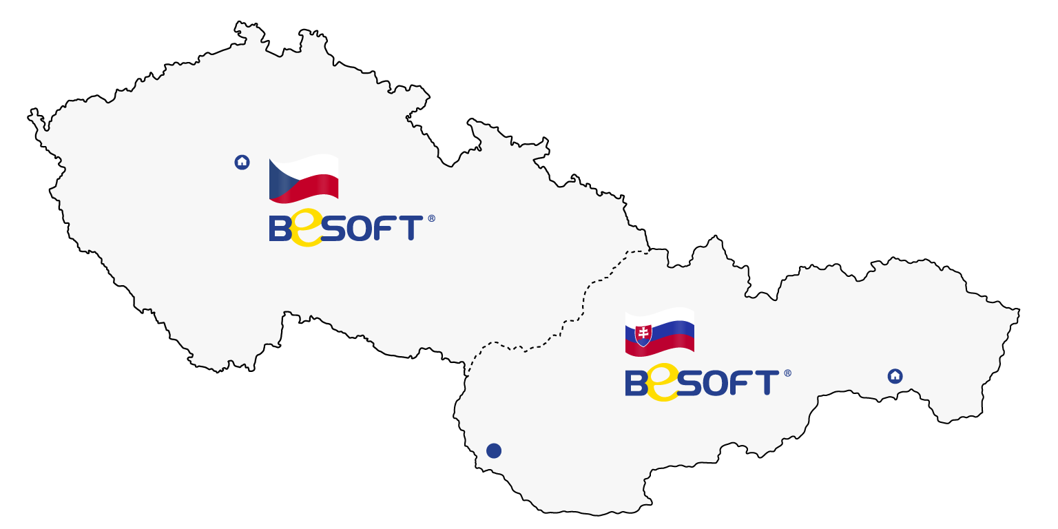 mapa česko, slovensko